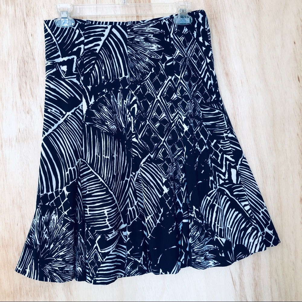 🦋🦋RALPH LAUREN Navy/White A-line Midi Skirt